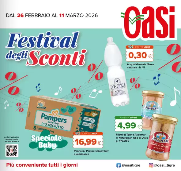 Volantino Oasi | Festival degli sconti | 2026-02-26T00:00:00.000Z - 2026-03-11T00:00:00.000Z