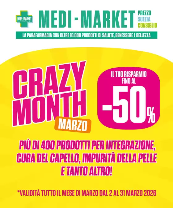Volantino Medi-Market | Crazy Month Marzo | 2026-03-02T00:00:00.000Z - 2026-03-31T00:00:00.000Z