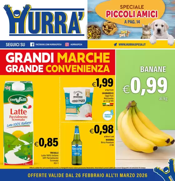 Volantino Hurrà Discount | Grandi marche | 2026-02-26T00:00:00.000Z - 2026-03-11T00:00:00.000Z