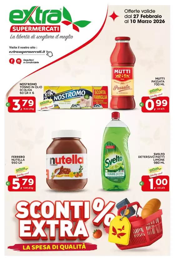 Volantino Extra Supermercati | Sconti extra | 2026-02-27T00:00:00.000Z - 2026-03-10T00:00:00.000Z