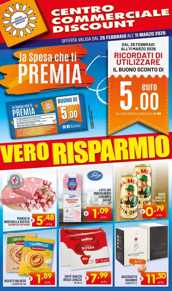 Volantino Centro Commerciale Discount | Vero risparmio | 2026-02-26T00:00:00.000Z - 2026-03-11T00:00:00.000Z