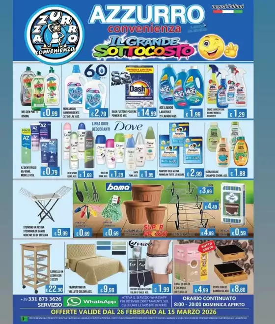 Volantino Azzurro Convenienza a Polignano a Mare | Offerte valide dal 26 febbraio al 15 marzo | 2026-02-26T00:00:00.000Z - 2026-03-15T00:00:00.000Z