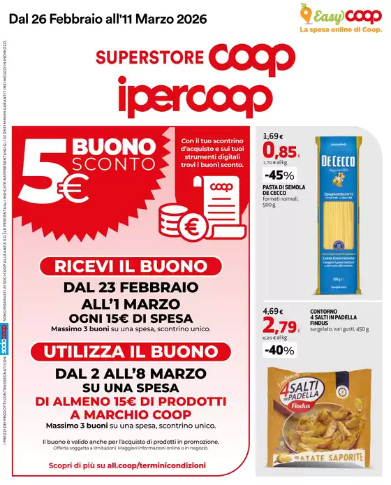 Volantino Superstore Coop a Castelnovo ne' Monti | Offerte per te | 2026-02-26T00:00:00.000Z - 2026-03-11T00:00:00.000Z