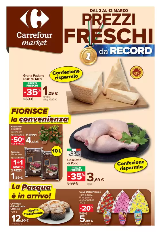 Volantino Carrefour Market | Sottocosto Freschi | 2026-03-02T00:00:00.000Z - 2026-03-12T00:00:00.000Z