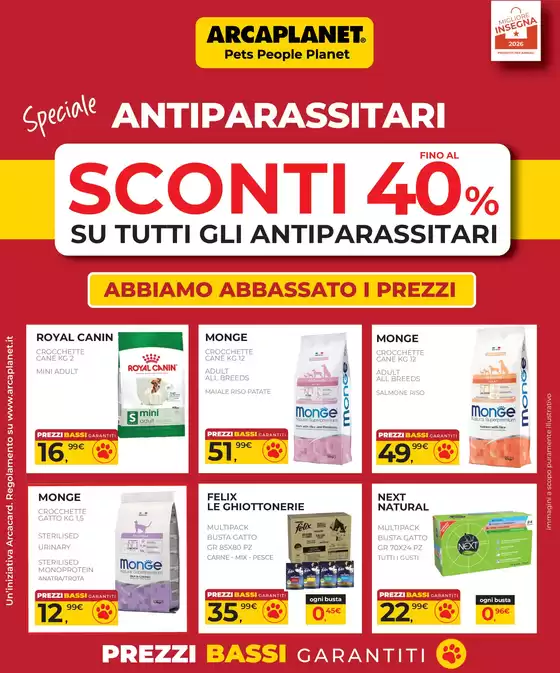 Volantino Arcaplanet a Cenaia | Speciale Antiparassitari | 2026-03-02T00:00:00.000Z - 2026-03-15T00:00:00.000Z