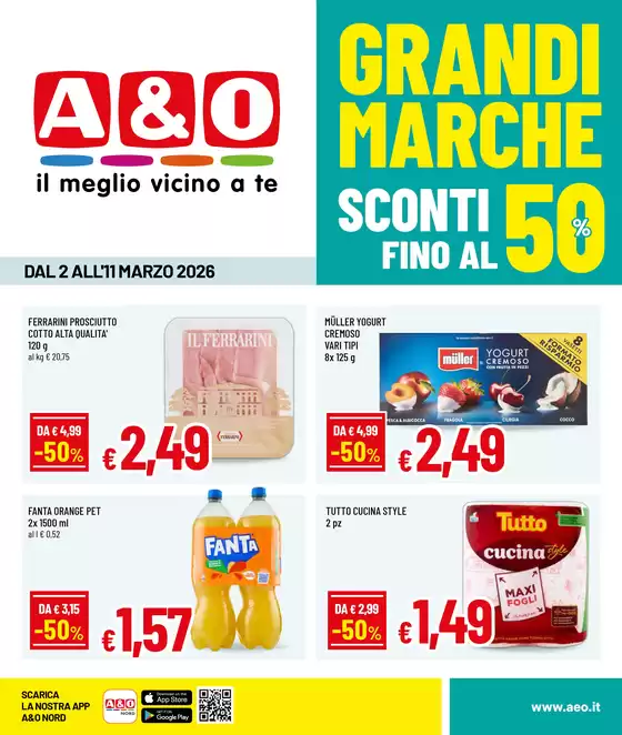 Volantino A&O | Grandi marche | 2026-03-02T00:00:00.000Z - 2026-03-11T00:00:00.000Z