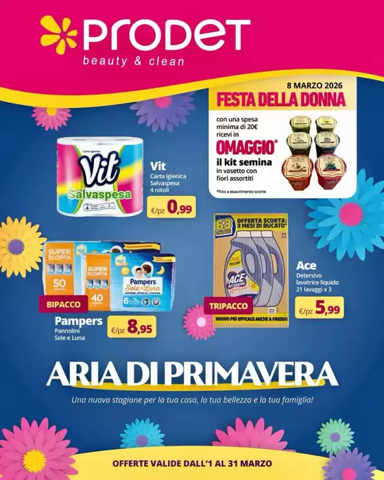 Volantino Prodet a Pianezza | Aria di primavera | 2026-03-01T00:00:00.000Z - 2026-03-31T00:00:00.000Z