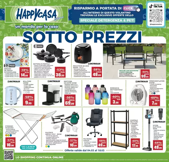 Volantino Happy Casa Store | Sotto prezzi | 2026-03-04T00:00:00.000Z - 2026-03-18T00:00:00.000Z