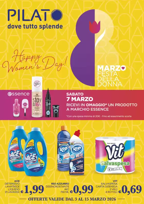 Volantino Pilato a Pianezza | Offerte valide dal 3 al 15 marzo 2026 | 2026-03-03T00:00:00.000Z - 2026-03-15T00:00:00.000Z
