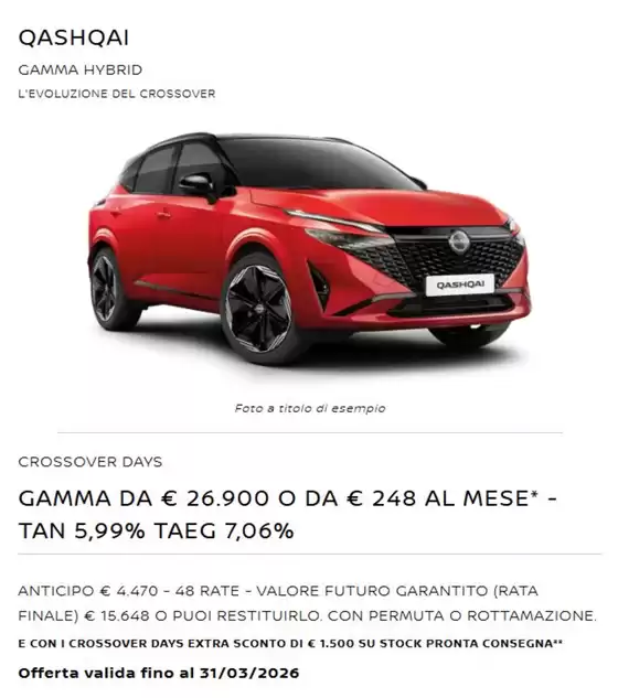 Volantino Nissan | Qashqai gamma hybrid | 2026-03-02T00:00:00.000Z - 2026-03-31T00:00:00.000Z