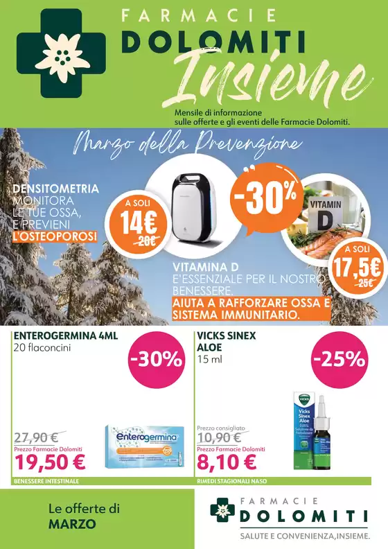 Volantino Farmacie Dolomiti | Le offerte di Marzo | 2026-03-02T00:00:00.000Z - 2026-03-31T00:00:00.000Z