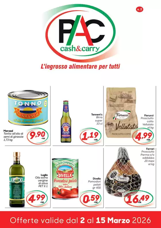 Volantino Pac Cash&Carry | Offerte valide dal 2 al 15 marzo 2026 | 2026-03-02T00:00:00.000Z - 2026-03-15T00:00:00.000Z