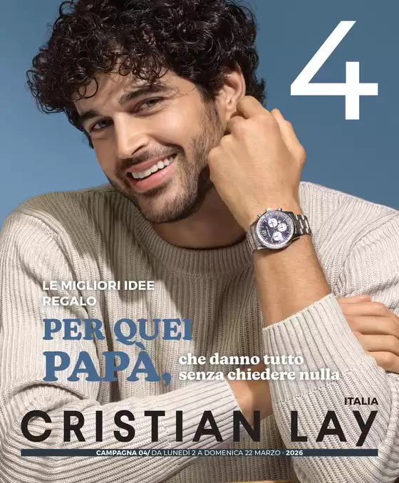 Volantino Cristian Lay | Per quei papa | 2026-03-02T00:00:00.000Z - 2026-03-22T00:00:00.000Z