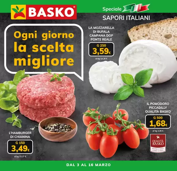 Volantino Basko a Castellammare del Golfo | Sapori Italiani | 2026-03-03T00:00:00.000Z - 2026-03-16T00:00:00.000Z