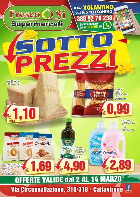 Volantino Fresco Si Supermercati | Sottoprezzi | 2026-03-02T00:00:00.000Z - 2026-03-14T00:00:00.000Z