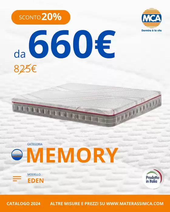 Volantino MCA Materassi | Sconto 20% | 2026-03-03T00:00:00.000Z - 2026-03-31T00:00:00.000Z