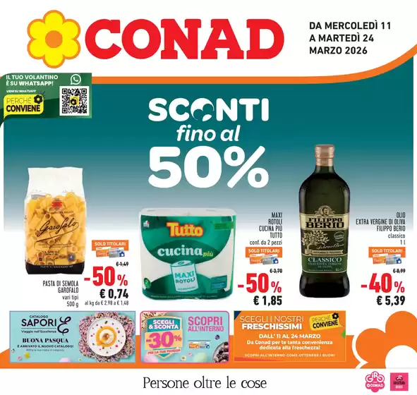 Volantino Conad a San Giorgio Ionico | Sconti fino al 50% | 2026-03-11T00:00:00.000Z - 2026-03-24T00:00:00.000Z