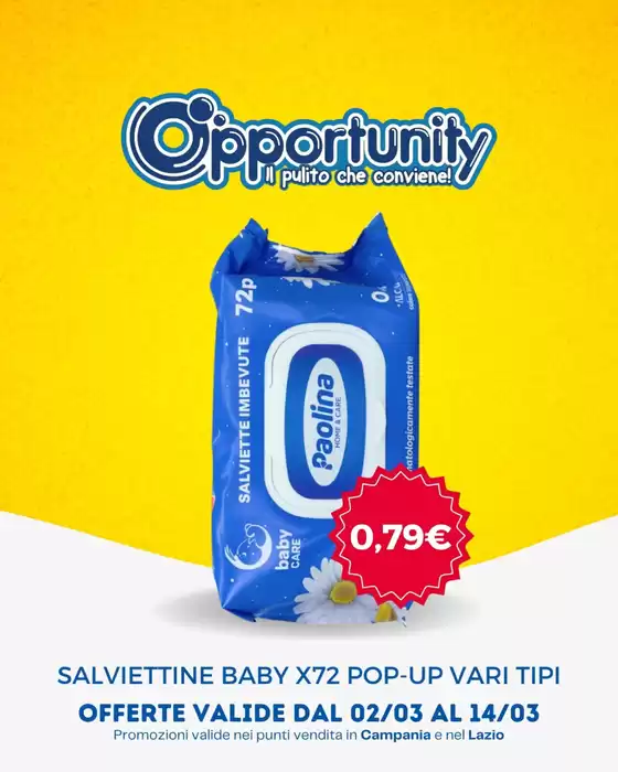 Volantino Opportunity Shop | Il pulito che conviene! | 2026-03-02T00:00:00.000Z - 2026-03-14T00:00:00.000Z