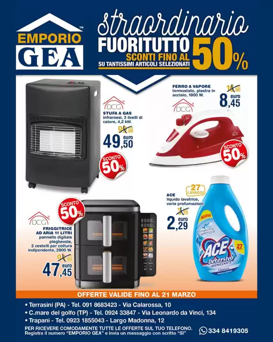 Volantino Emporio GEA a Casalnuovo di Napoli | Sconti fino al 50% | 2026-03-04T00:00:00.000Z - 2026-03-21T00:00:00.000Z