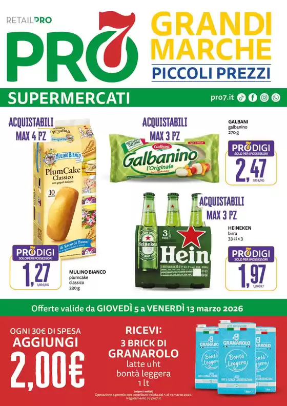 Volantino PRO7 Supermercati | Grandi marche | 2026-03-05T00:00:00.000Z - 2026-03-13T00:00:00.000Z