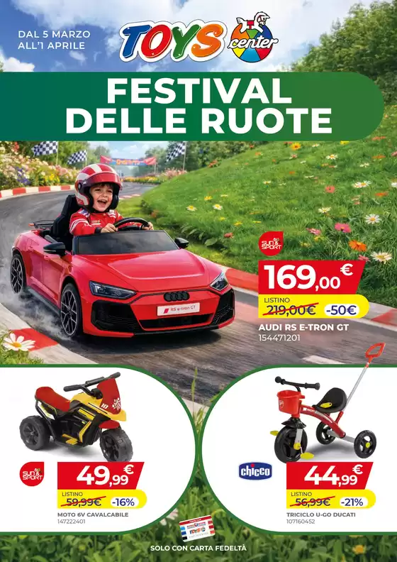 Volantino Toys Center a Maserà di Padova | FESTIVAL DELLE RUOTE | 2026-03-05T00:00:00.000Z - 2026-04-01T00:00:00.000Z