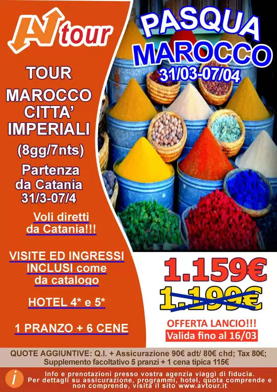 Volantino Av Tour | SUPERPROMO PASQUA MAROCCO | 2026-03-31T00:00:00.000Z - 2026-04-07T00:00:00.000Z