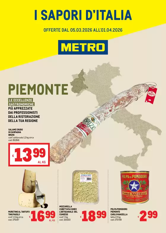 Volantino Metro a Mogliano Marche | Sapori dItalia - PIEMONTE | 2026-03-05T00:00:00.000Z - 2026-04-01T00:00:00.000Z