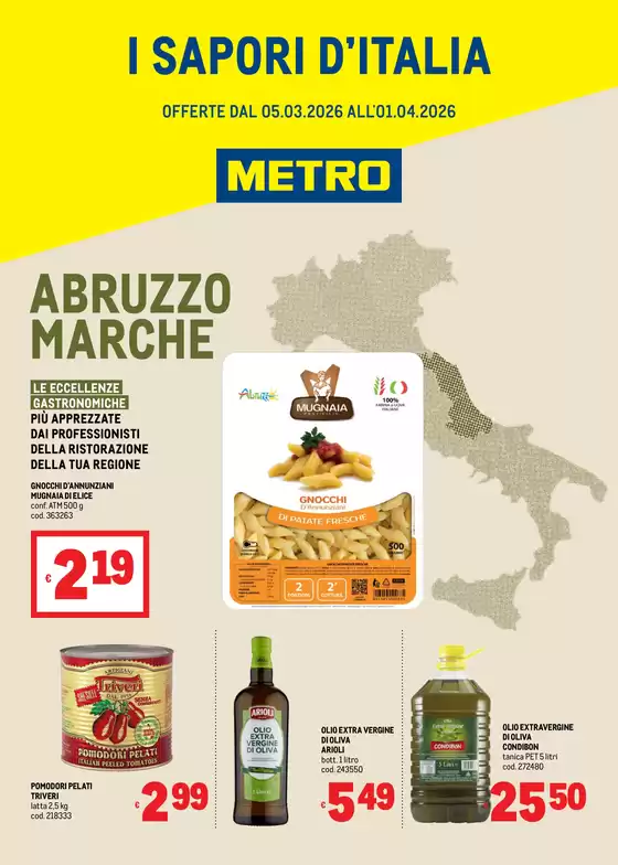 Volantino Metro a Mogliano Marche | Sapori dItalia - ABRUZZOMARCHE | 2026-03-05T00:00:00.000Z - 2026-04-01T00:00:00.000Z