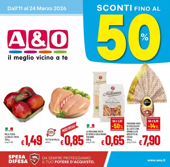 Volantino A&O a Napoli | Sconti fino al 50% | 2026-03-11T00:00:00.000Z - 2026-03-24T00:00:00.000Z