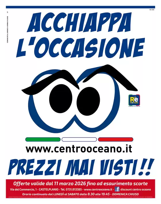 Volantino Centro Oceano a Genzano di Roma | Prezzi mai visti!! | 2026-03-11T00:00:00.000Z - 2026-03-21T00:00:00.000Z