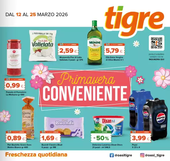 Volantino Tigre a Sabaudia | Primavera conveniente | 2026-03-12T00:00:00.000Z - 2026-03-25T00:00:00.000Z