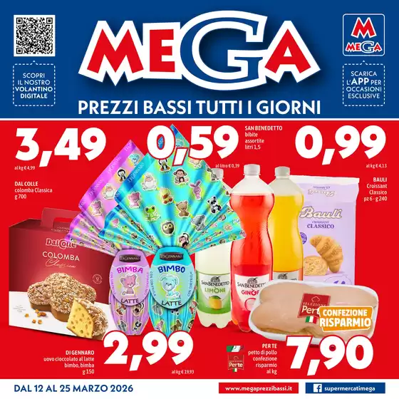 Volantino Supermercati Mega a Lanuvio | PREZZI BASSI TUTTI I GIORNI | 2026-03-12T00:00:00.000Z - 2026-03-25T00:00:00.000Z