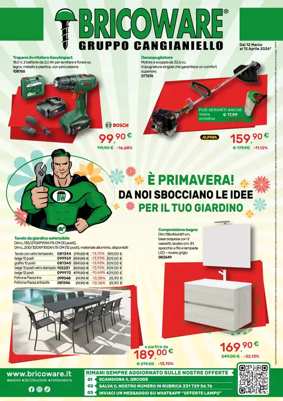 Volantino Bricoware a Rivarolo Canavese | Dal 12 marzo al 12 aprile 2026 | 2026-03-12T00:00:00.000Z - 2026-04-12T00:00:00.000Z