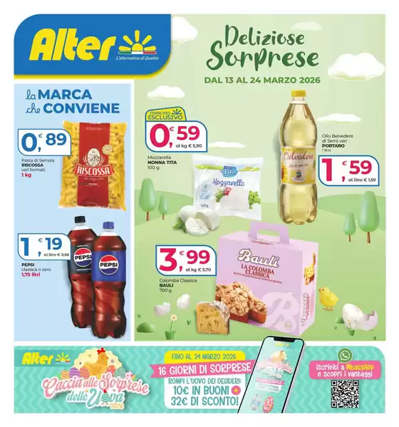 Volantino Alter Discount a Thiene | Deliziose sorprese | 2026-03-13T00:00:00.000Z - 2026-03-24T00:00:00.000Z