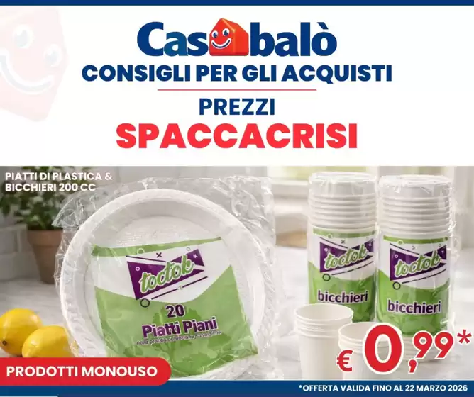 Volantino Casabalò a Treviso | Offerte valida fino al 22 marzo 2026 | 2026-03-13T00:00:00.000Z - 2026-03-22T00:00:00.000Z