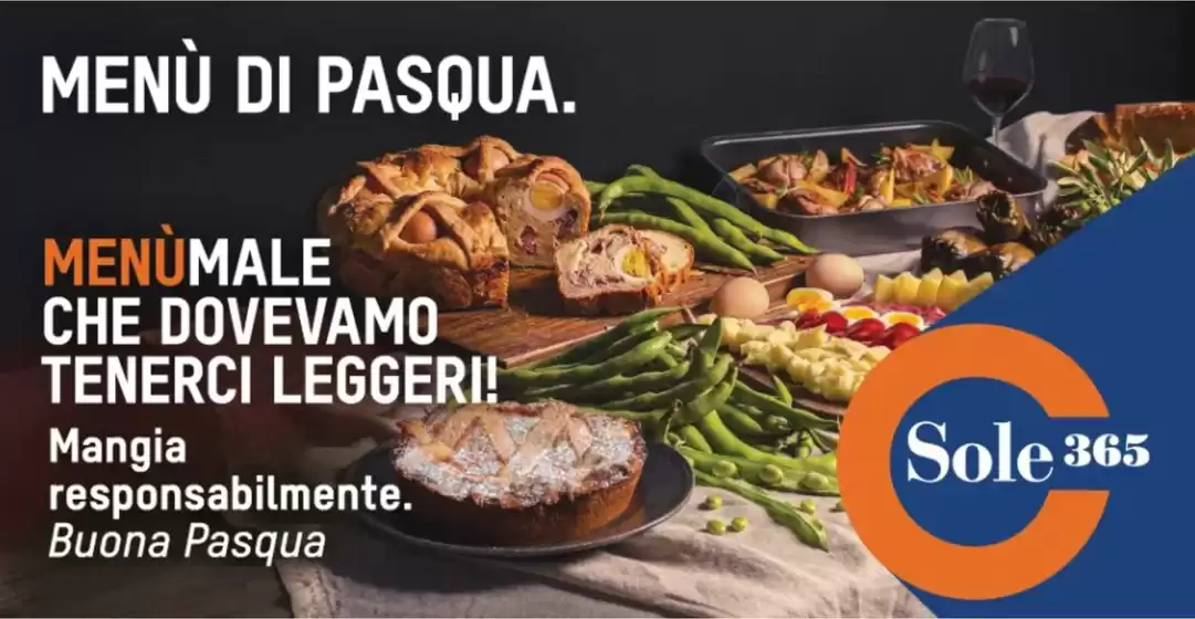 Volantino Sole 365 a Montemesola | Menu di pasqua | 2026-03-16T00:00:00.000Z - 2026-04-05T00:00:00.000Z