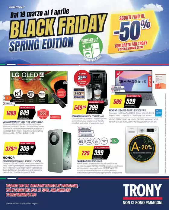 Volantino Trony a Messina | Black Friday Spring Edition | 2026-03-19T00:00:00.000Z - 2026-04-01T00:00:00.000Z