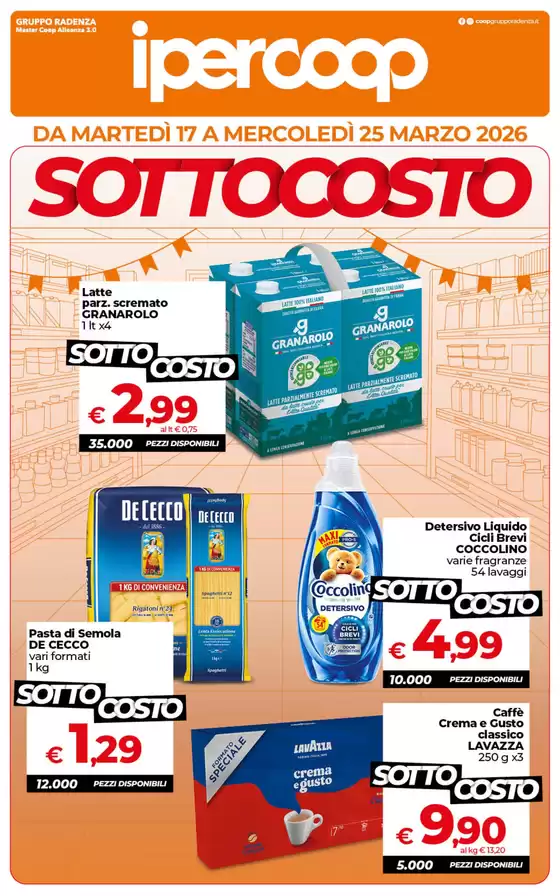 Volantino Ipercoop a San Giovanni in Persiceto | SOTTOCOSTO | 2026-03-17T00:00:00.000Z - 2026-03-25T00:00:00.000Z