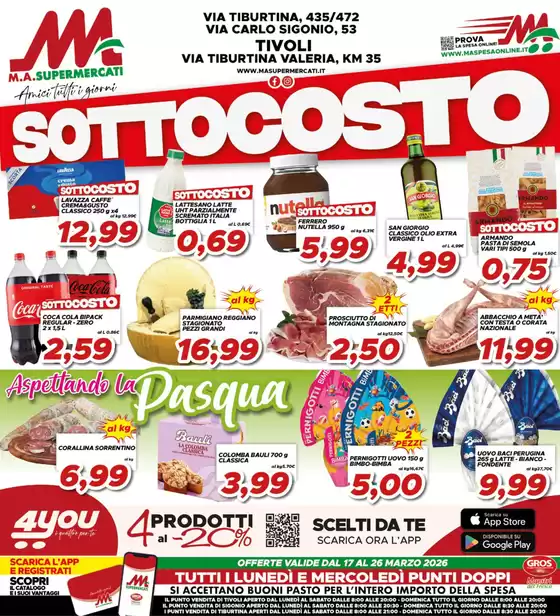 Volantino MA Supermercati a Genova | Sottocosto | 2026-03-17T00:00:00.000Z - 2026-03-26T00:00:00.000Z
