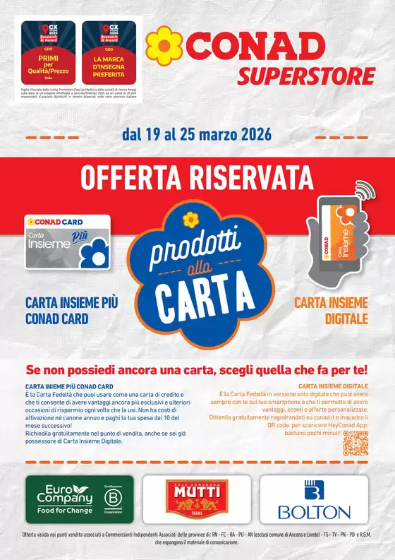 Volantino Conad Superstore a Genova | PRODOTTI ALLA CARTA | 2026-03-19T00:00:00.000Z - 2026-03-25T00:00:00.000Z