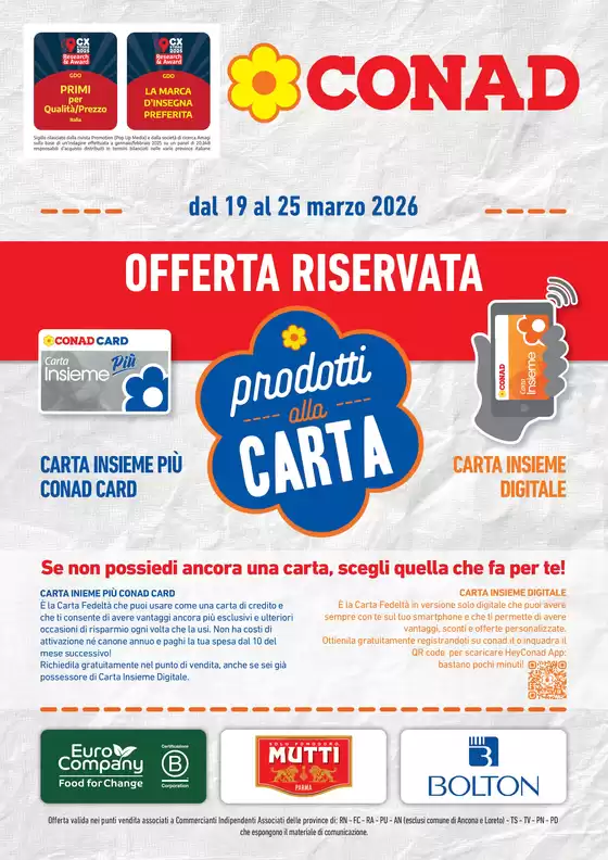 Volantino Conad a Genova | PRODOTTI ALLA CARTA | 2026-03-19T00:00:00.000Z - 2026-03-25T00:00:00.000Z