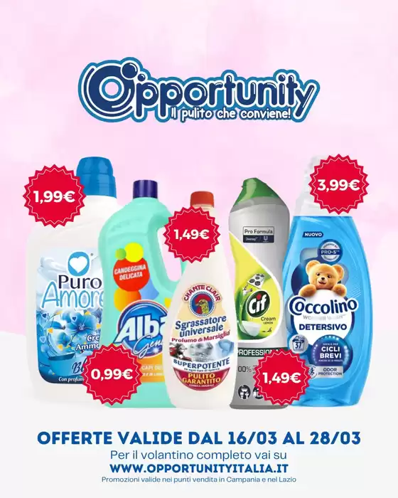 Volantino Opportunity Shop a Padova | Offerte valide dal 16/03 al 28/03 | 2026-03-16T00:00:00.000Z - 2026-03-28T00:00:00.000Z