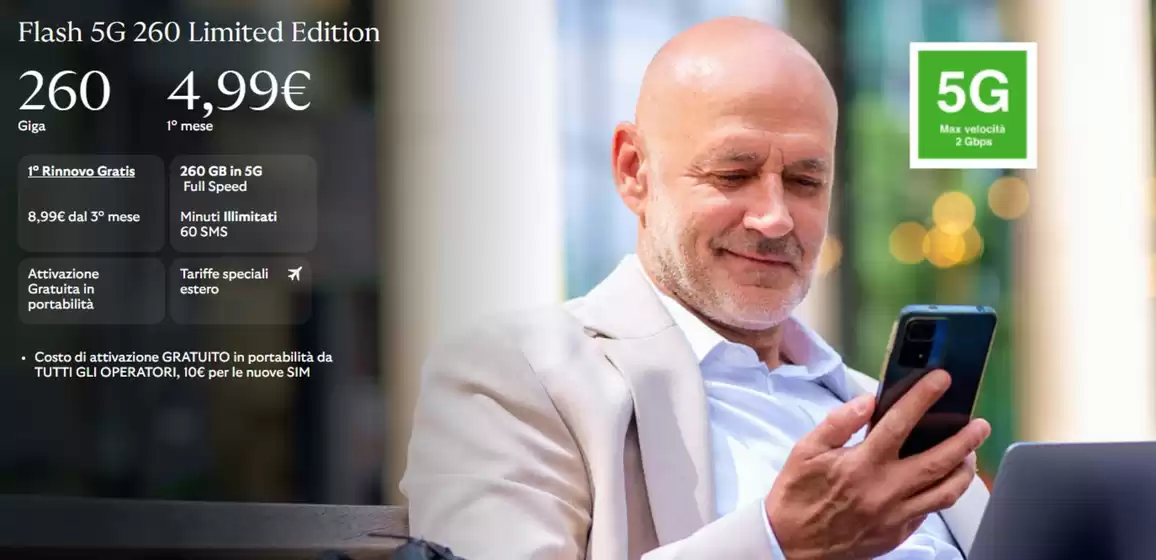 Volantino 1mobile a Volpiano | Flash 5G 260 limited edition | 2026-03-17T00:00:00.000Z - 2026-03-31T00:00:00.000Z