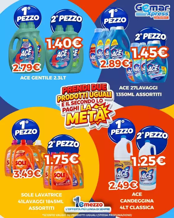Volantino Gemar Detersivi a Padova | Prendi due prodotti uguali  | 2026-03-17T00:00:00.000Z - 2026-03-22T00:00:00.000Z