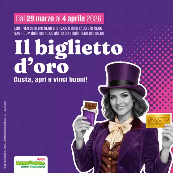 Volantino Mongolfiera - Japigia a Savona | Il biglietto d'oro | 2026-03-29T00:00:00.000Z - 2026-04-04T00:00:00.000Z