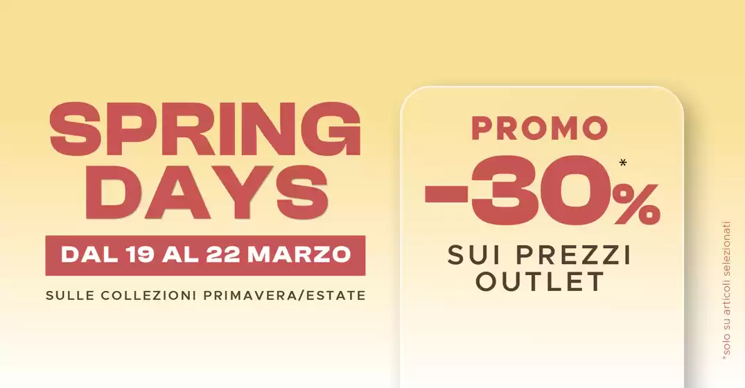 Volantino San Marino Outlet Experience | Spring days | 2026-03-19T00:00:00.000Z - 2026-03-22T00:00:00.000Z