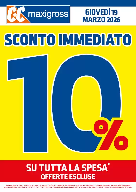 Volantino C+C | Sconto immediato 10% | 2026-03-19T00:00:00.000Z - 2026-03-19T00:00:00.000Z