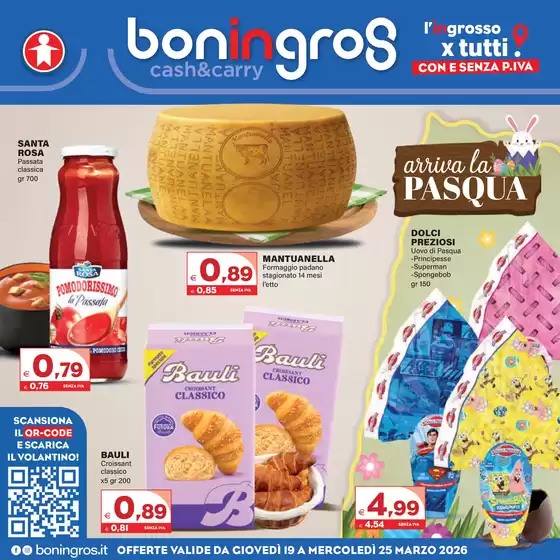 Volantino Boningros Cash and Carry | Arriva la pasqua | 2026-03-19T00:00:00.000Z - 2026-03-25T00:00:00.000Z