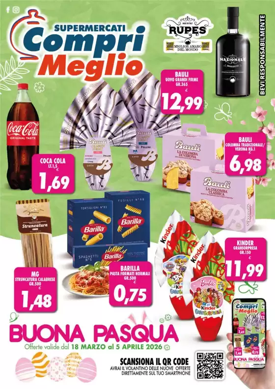 Volantino Compri Meglio a Mirano | Buona pasqua | 2026-03-18T00:00:00.000Z - 2026-04-05T00:00:00.000Z