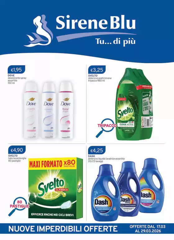 Volantino Sirene Blu a Vicenza | NUOVE IMPERDIBILI OFFERTE | 2026-03-17T00:00:00.000Z - 2026-03-29T00:00:00.000Z